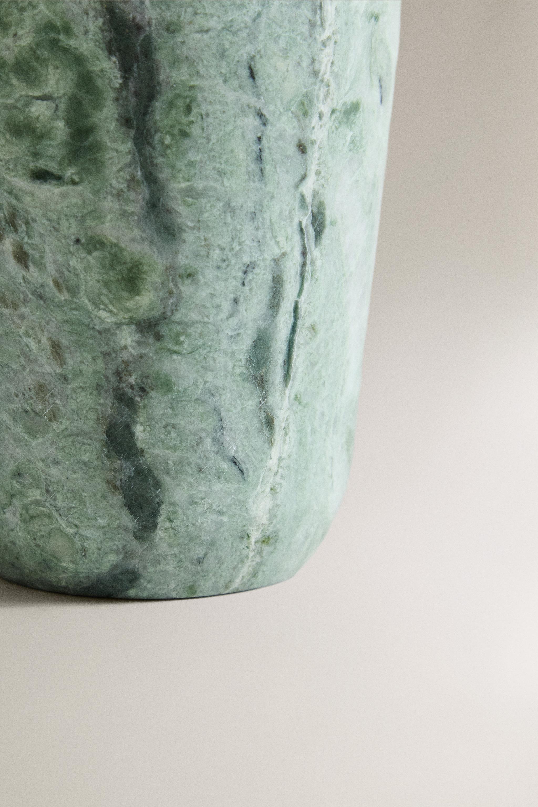 GREEN MARBLE TOOTHBRUSH HOLDER